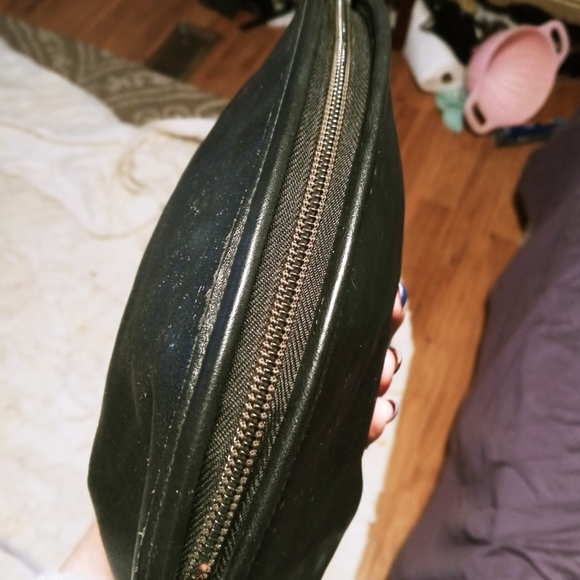 Vintage leather black clutch - Picture 7 of 9